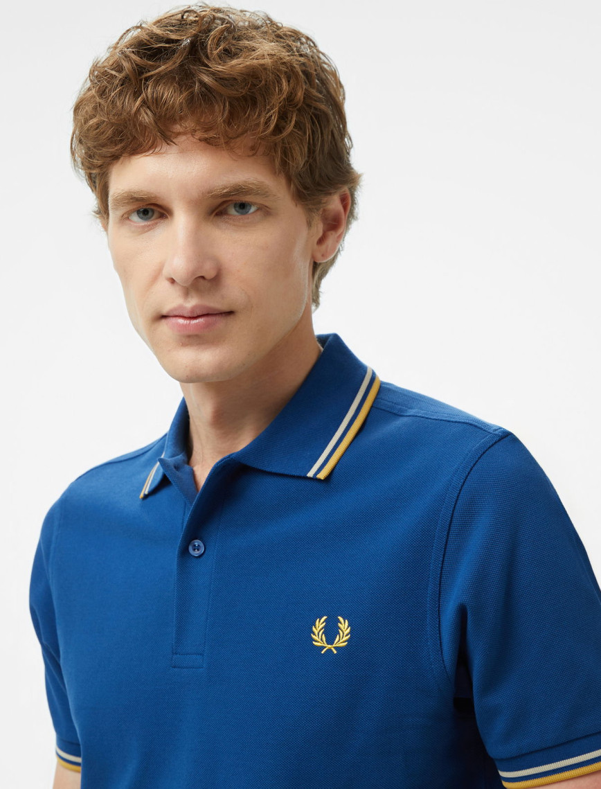 Fred Perry Twin Tipped Erkek Mavi T-Shirt Fred Perry Twin Tipped Erkek Mavi T-Shirt