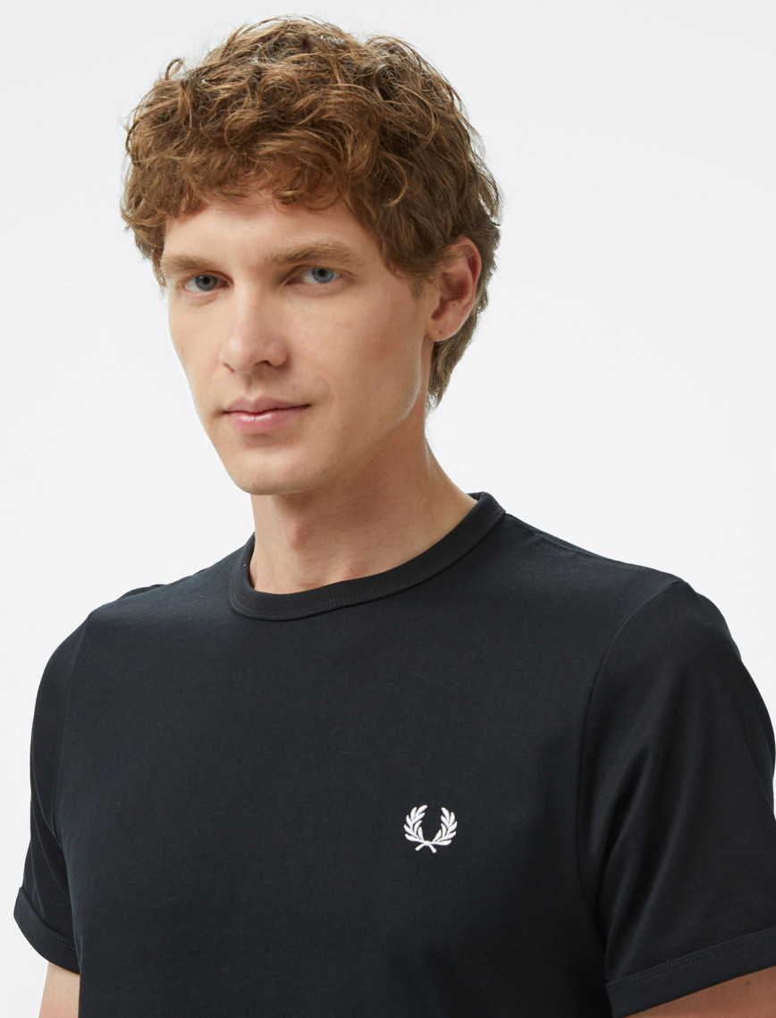 Fred Perry Ringer Erkek Siyah T-Shirt Fred Perry Ringer Erkek Siyah T-Shirt