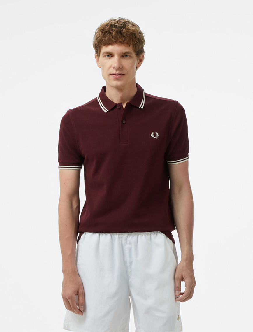 Fred Perry Twin Tipped Erkek Bordo T-Shirt Fred Perry Twin Tipped Erkek Bordo T-Shirt