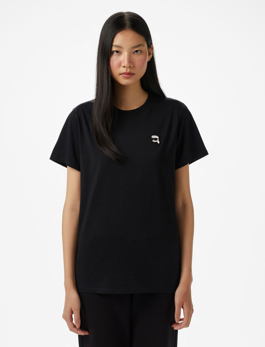 Karl Lagerfeld Kadın Siyah T-Shirt Karl Lagerfeld Kadın Siyah T-Shirt