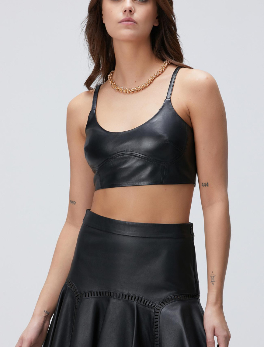 Network Kadın Siyah Deri Büstiyer Network Kadın Siyah Deri Büstiyer