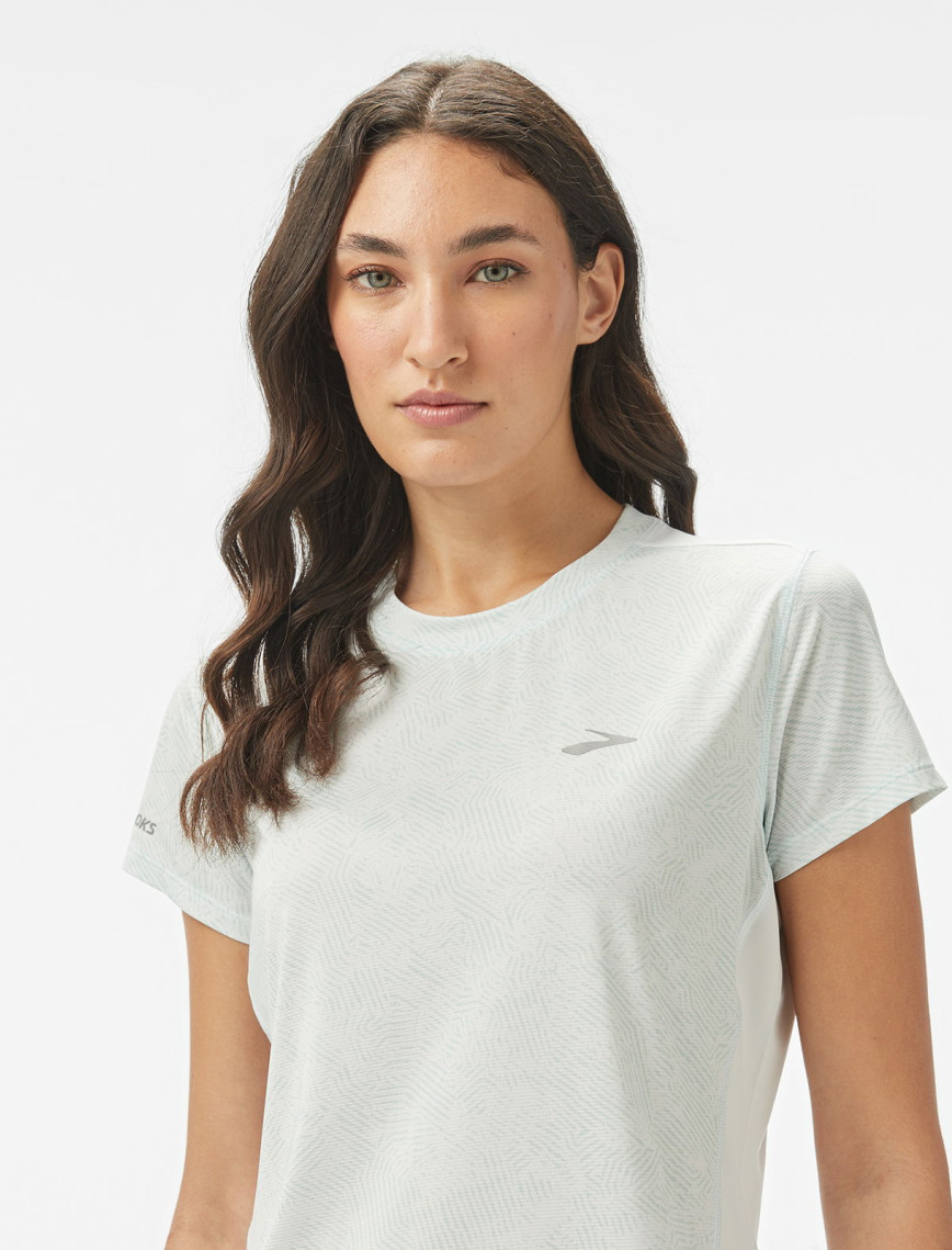 Brooks Sprint Free Sleeve 3.0 Kadın Mavi Koşu T-Shirt