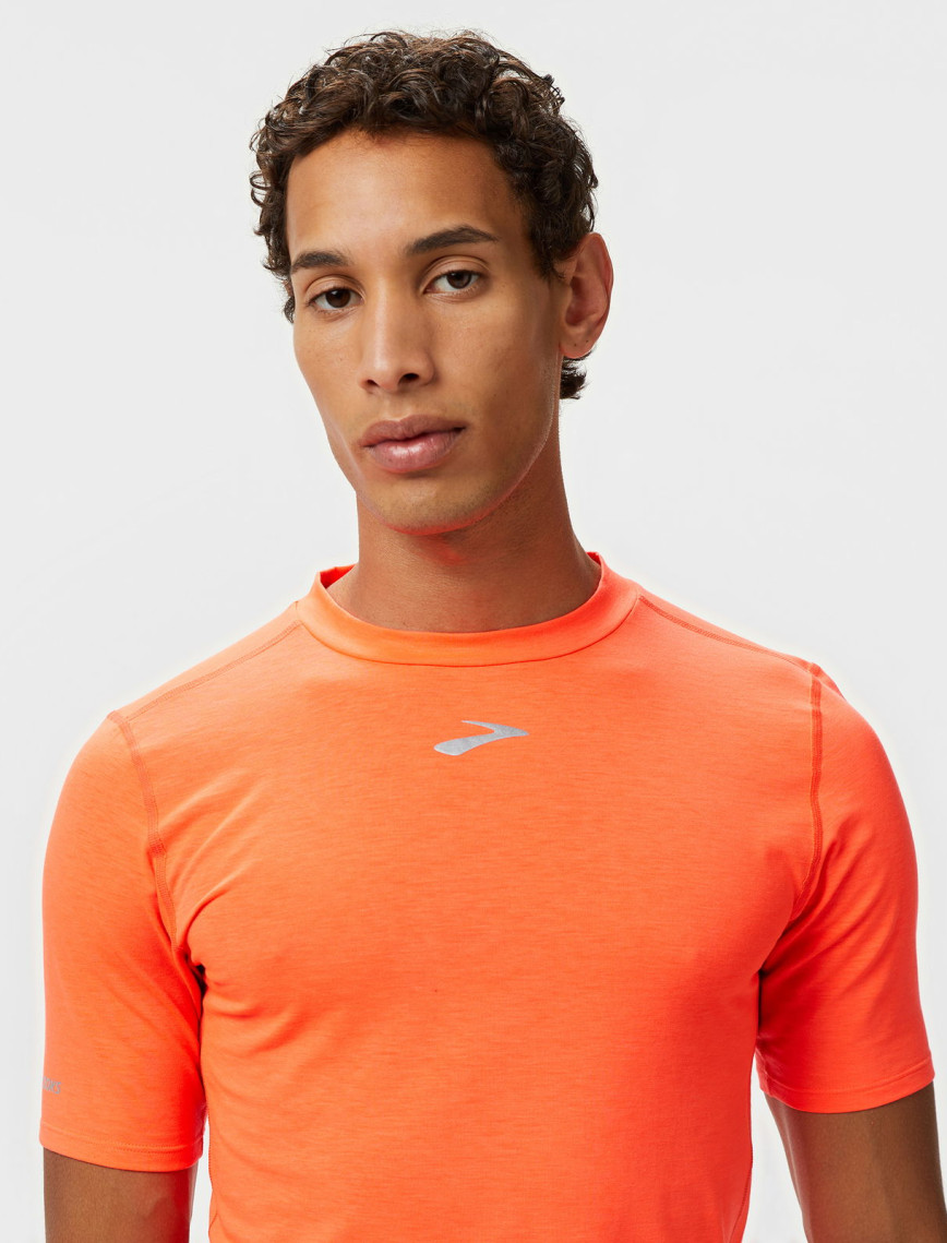 Brooks High Point Sleeve Erkek Turuncu Koşu T-Shirt