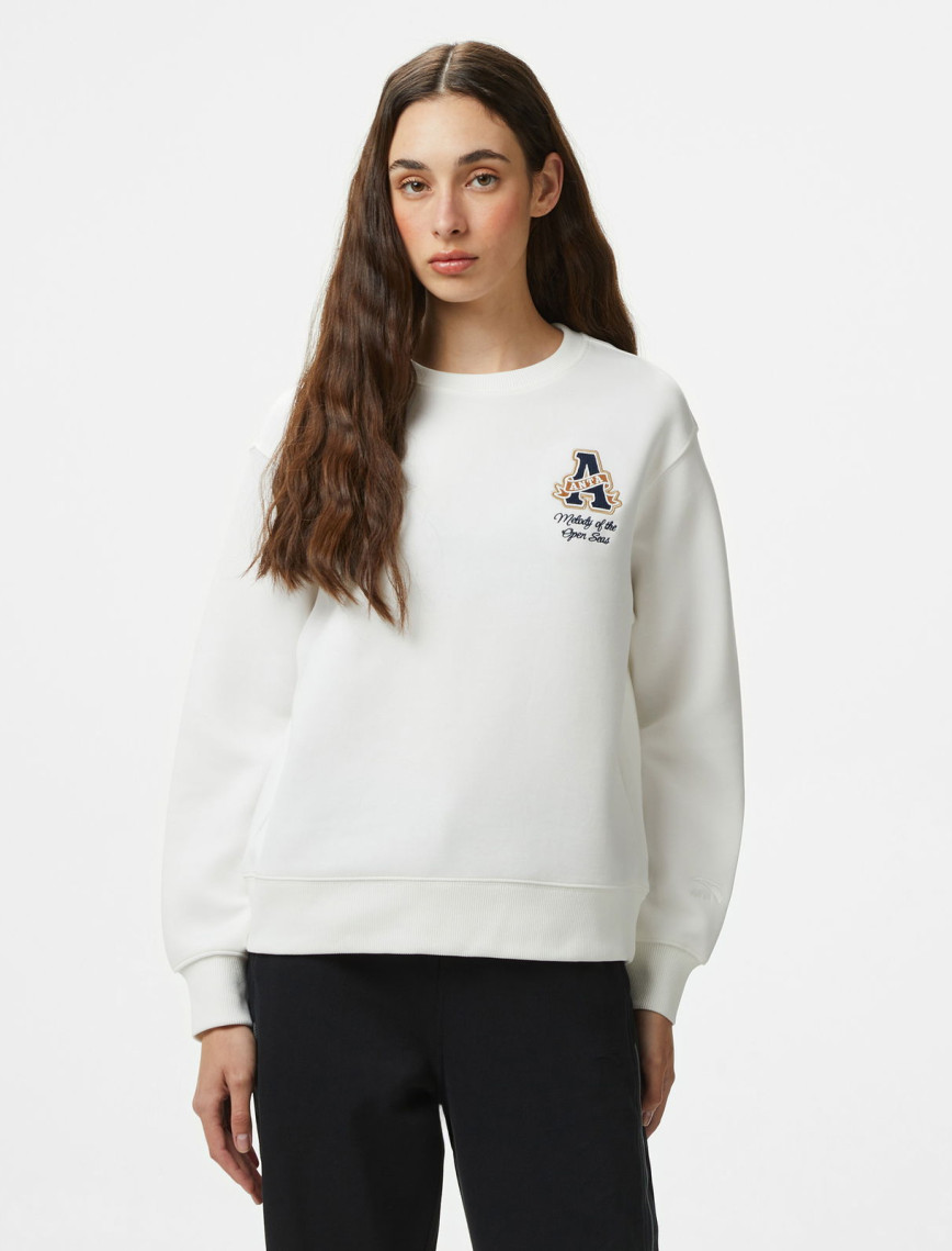 Anta Sports Club Kadın Beyaz Sweatshirt Anta Sports Club Kadın Beyaz Sweatshirt
