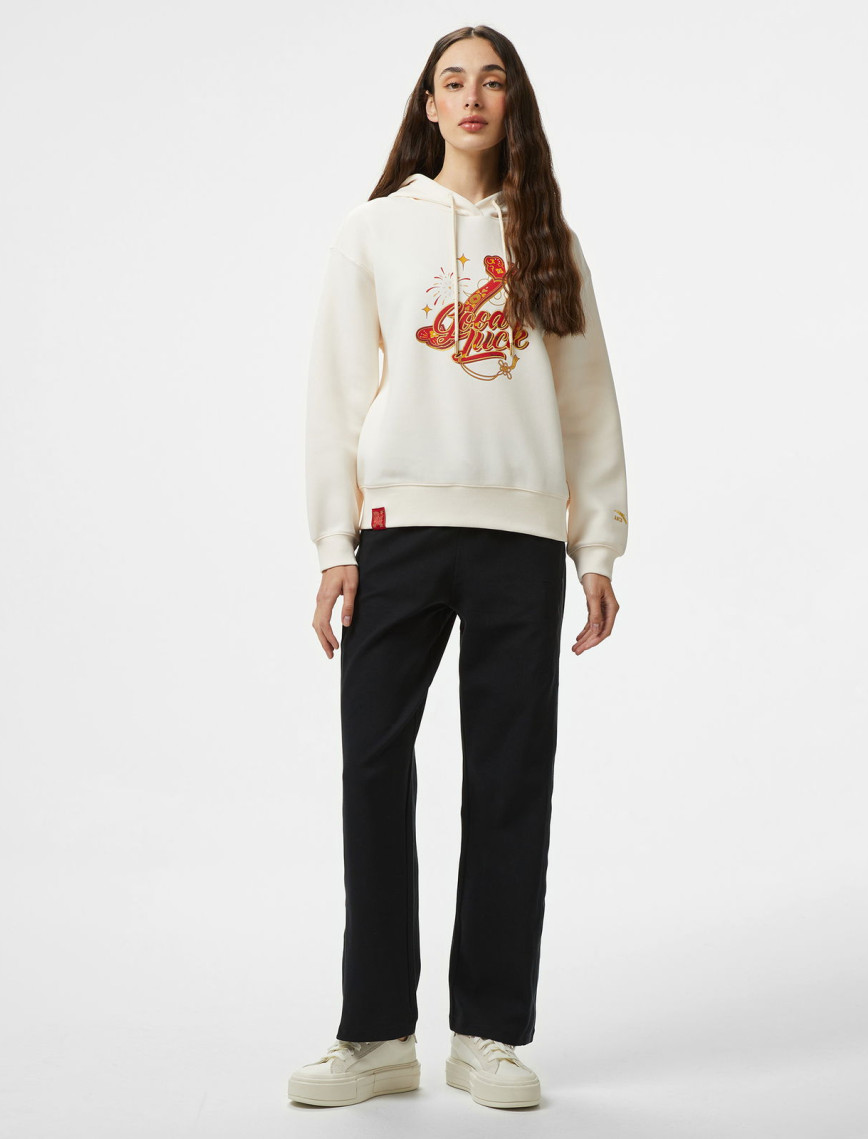 Anta CNY Good Luck Kadın Beyaz Hoodie Anta CNY Good Luck Kadın Beyaz Hoodie