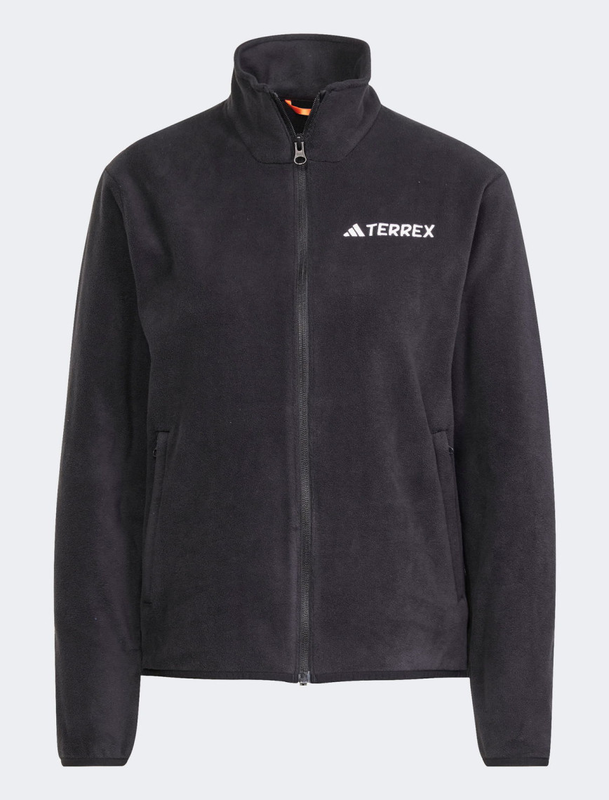 adidas Mountain Essentials Full-Zip Fleece Kadın Siyah Polar adidas Mountain Essentials Full-Zip Fleece Kadın Siyah Polar