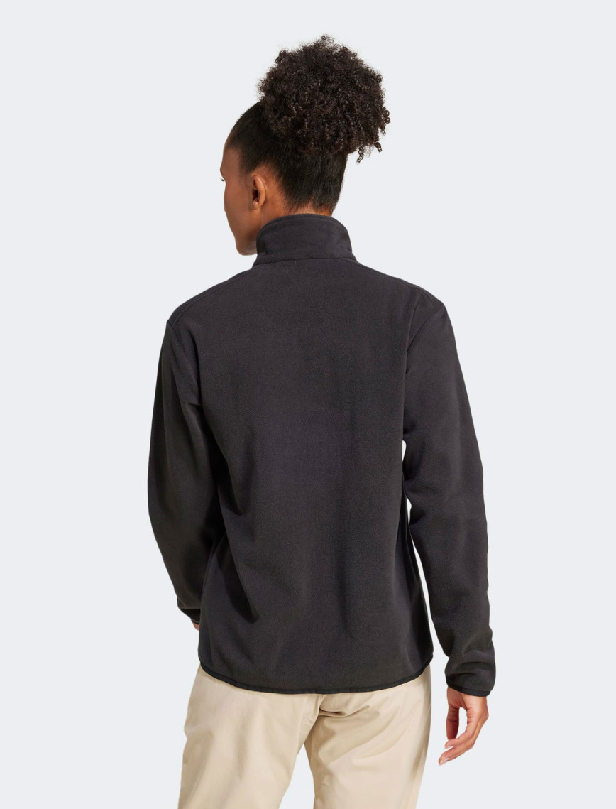 adidas Mountain Essentials Half-Zip Fleece Kadın Siyah Polar adidas Mountain Essentials Half-Zip Fleece Kadın Siyah Polar