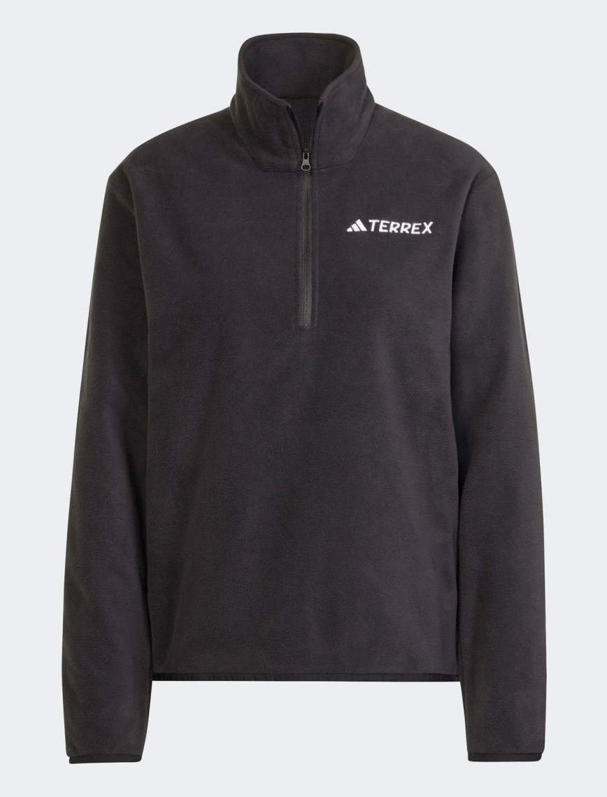 adidas Mountain Essentials Half-Zip Fleece Kadın Siyah Polar adidas Mountain Essentials Half-Zip Fleece Kadın Siyah Polar