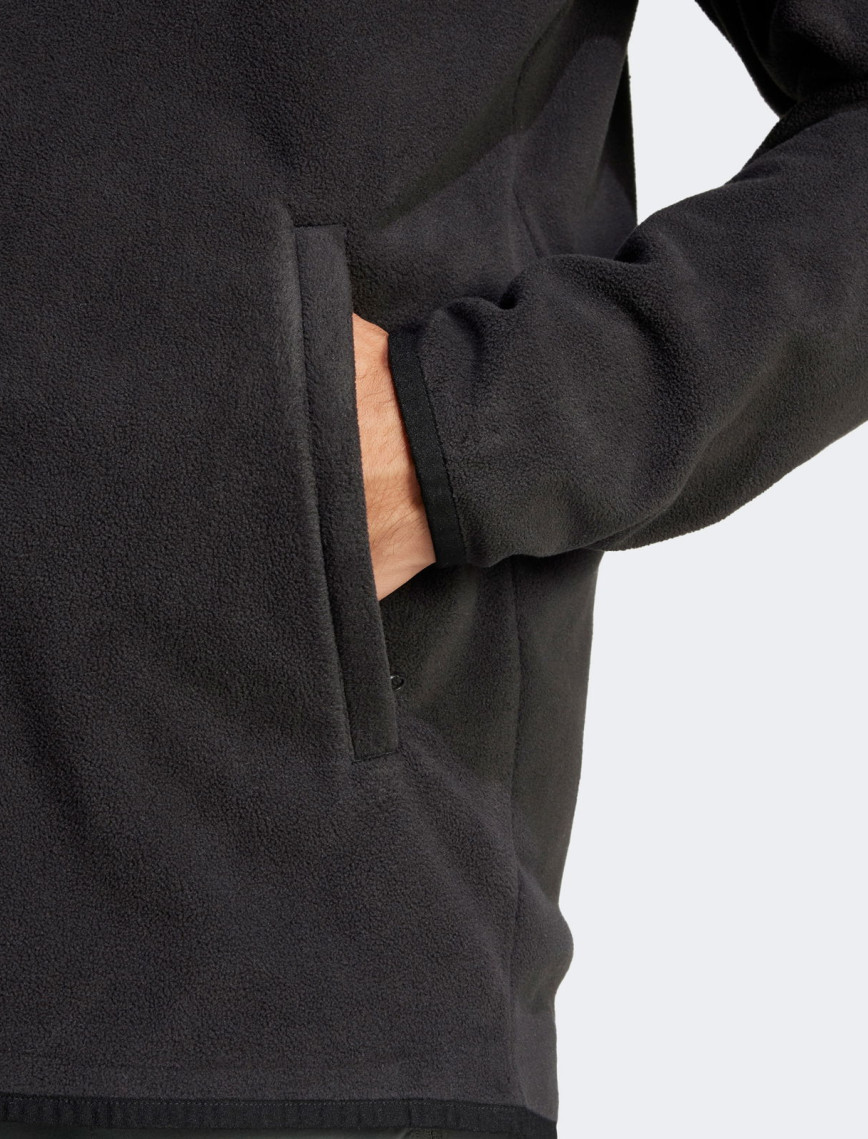 adidas Mountain Essentials Full-Zip Fleece Erkek Siyah Polar adidas Mountain Essentials Full-Zip Fleece Erkek Siyah Polar