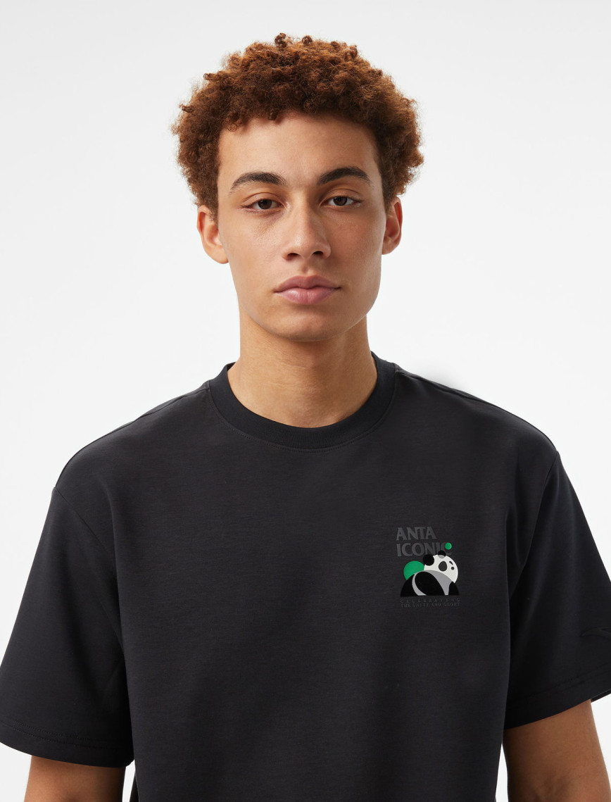 Anta Iconic SS Erkek Siyah T-Shirt Anta Iconic SS Erkek Siyah T-Shirt