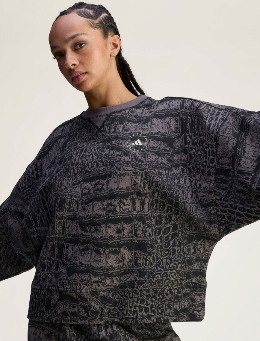 adidas Stella McCartney Loose Kadın Siyah Sweatshirt adidas Stella McCartney Loose Kadın Siyah Sweatshirt