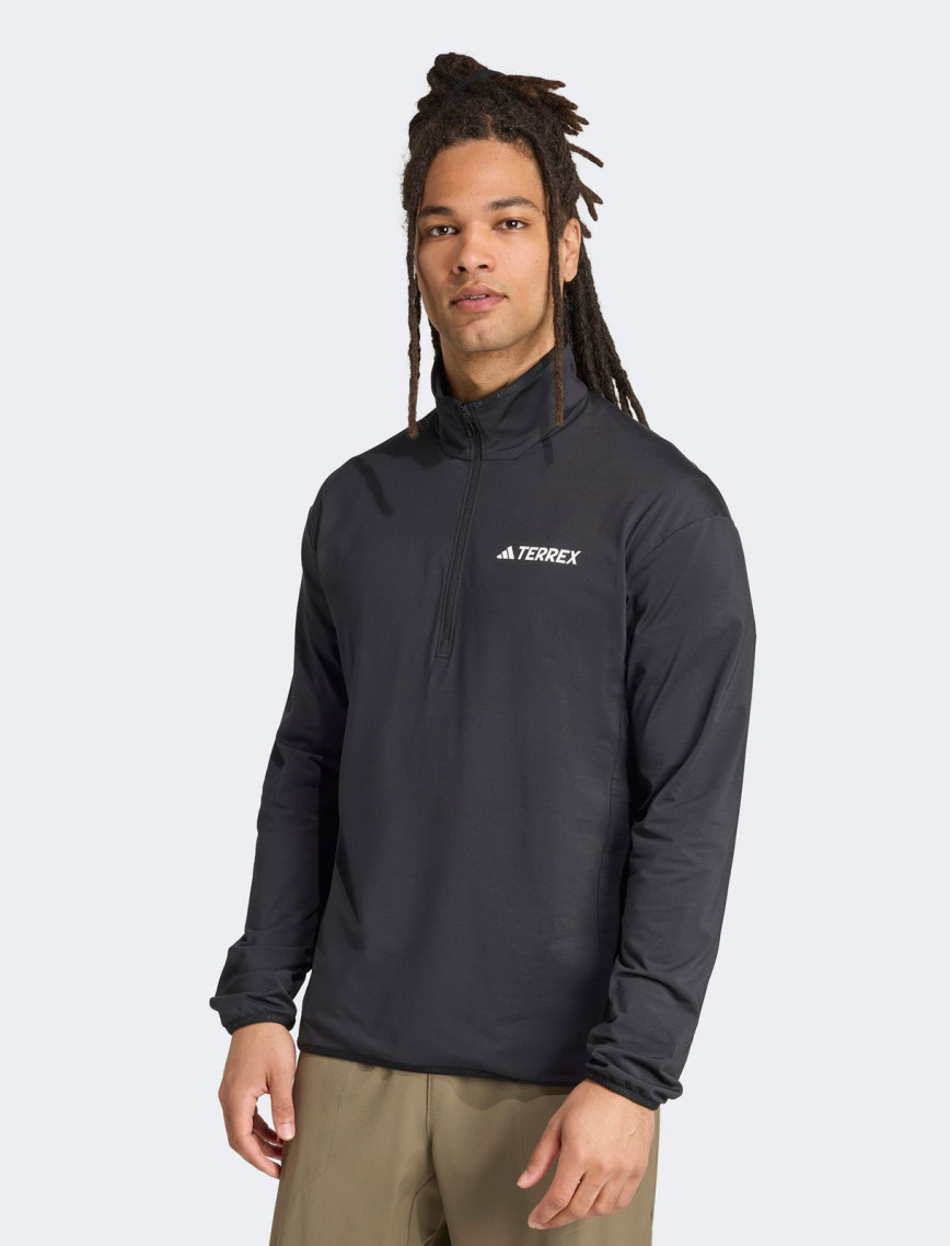 adidas Terrex Mountain Climawarm Half-Zip Fleece Erkek Siyah Polar adidas Terrex Mountain Climawarm Half-Zip Fleece Erkek Siyah Polar