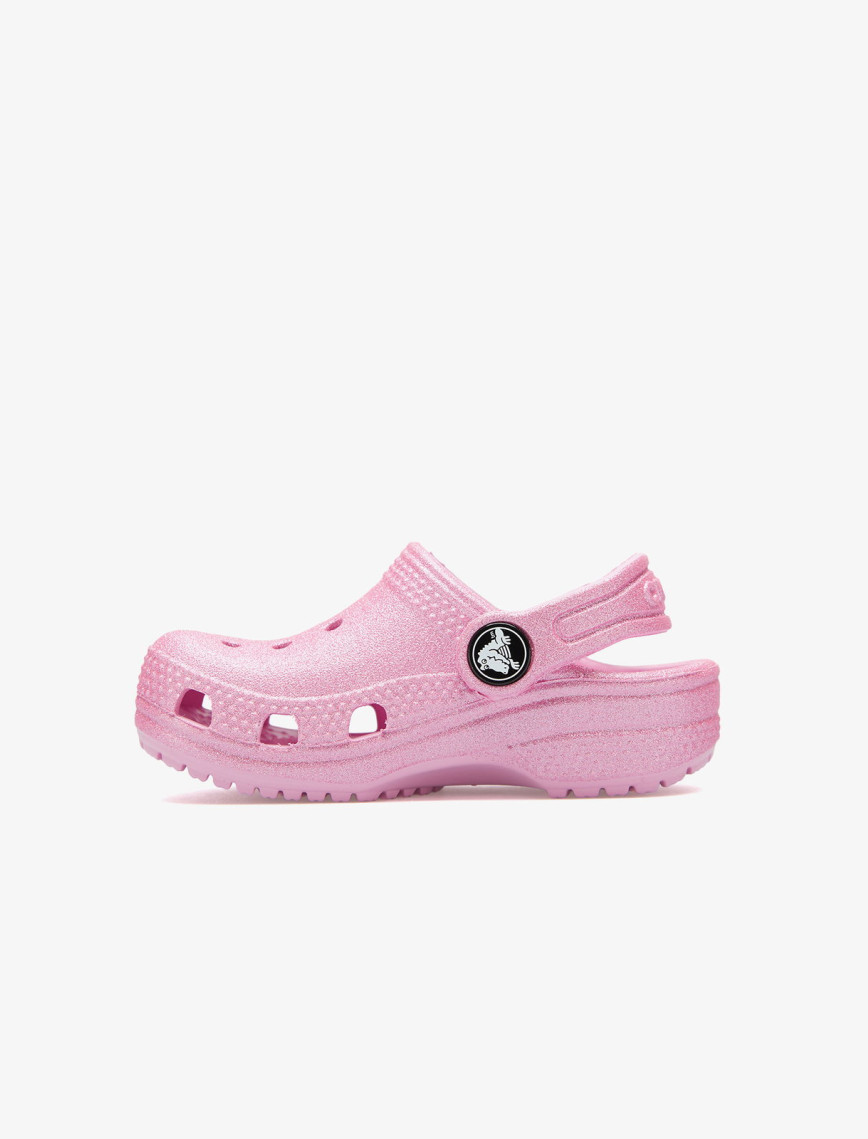 Crocs Classic Glitter Clog Bebek Pembe Terlik Crocs Classic Glitter Clog Bebek Pembe Terlik