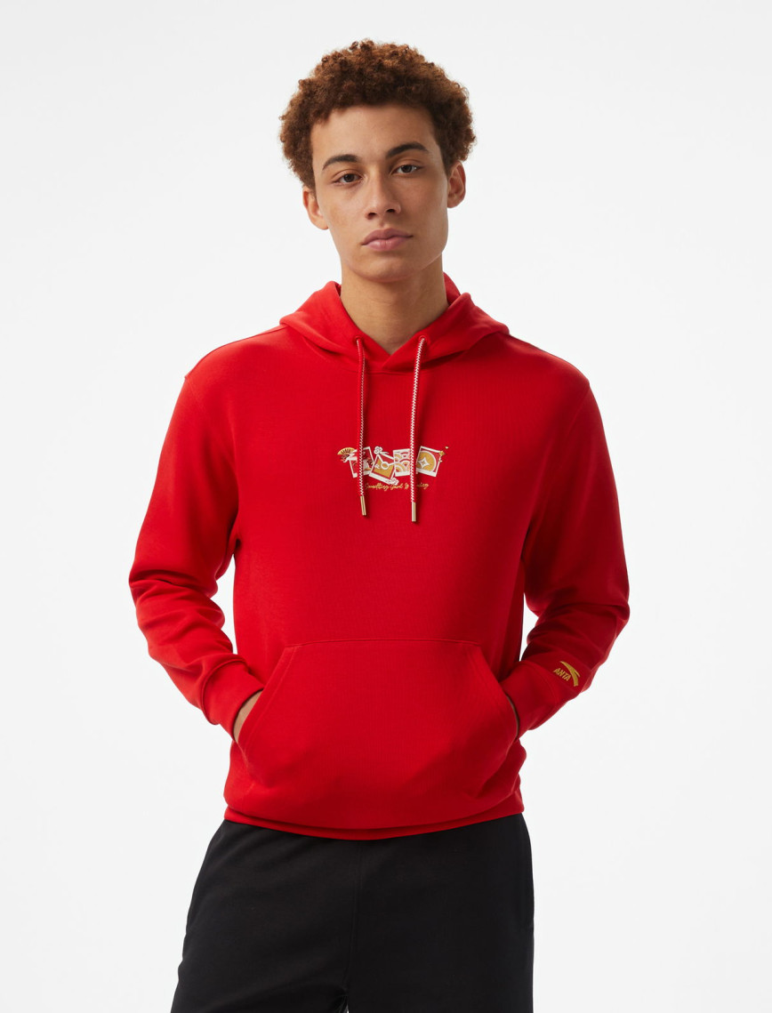 Anta CNY Good Luck Erkek Kırmızı Hoodie Anta CNY Good Luck Erkek Kırmızı Hoodie