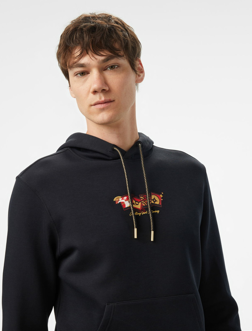 Anta CNY Good Luck Erkek Siyah Hoodie Anta CNY Good Luck Erkek Siyah Hoodie