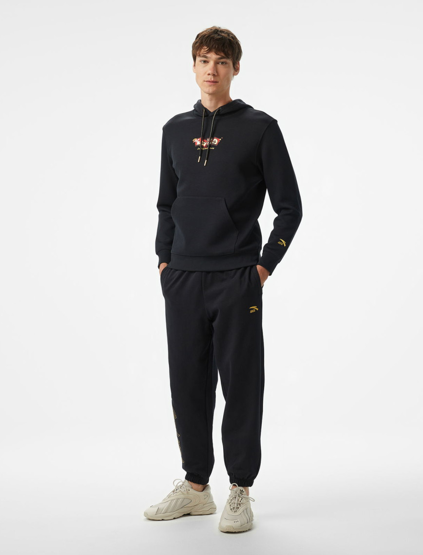 Anta CNY Good Luck Erkek Siyah Hoodie Anta CNY Good Luck Erkek Siyah Hoodie