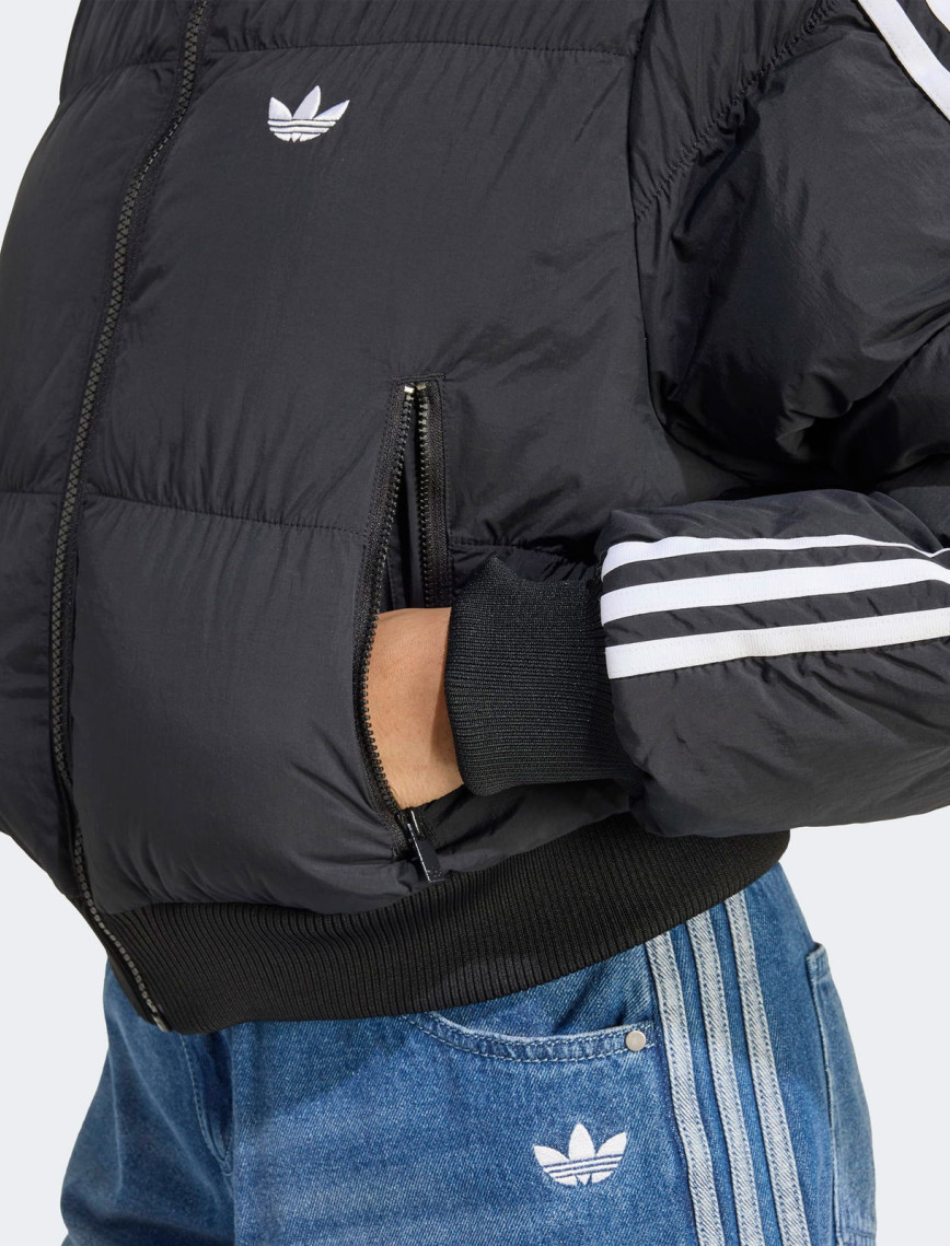 adidas Cropped Puff Kadın Siyah Ceket adidas Cropped Puff Kadın Siyah Ceket