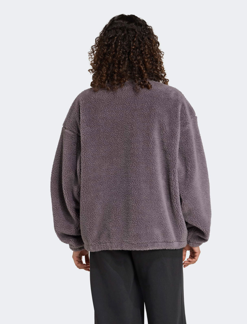 adidas Essential Teddy Jkt Kadın Gri Ceket adidas Essential Teddy Jkt Kadın Gri Ceket