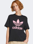 adidas Trefoil Boxy Kadın Siyah T-Shirt adidas Trefoil Boxy Kadın Siyah T-Shirt