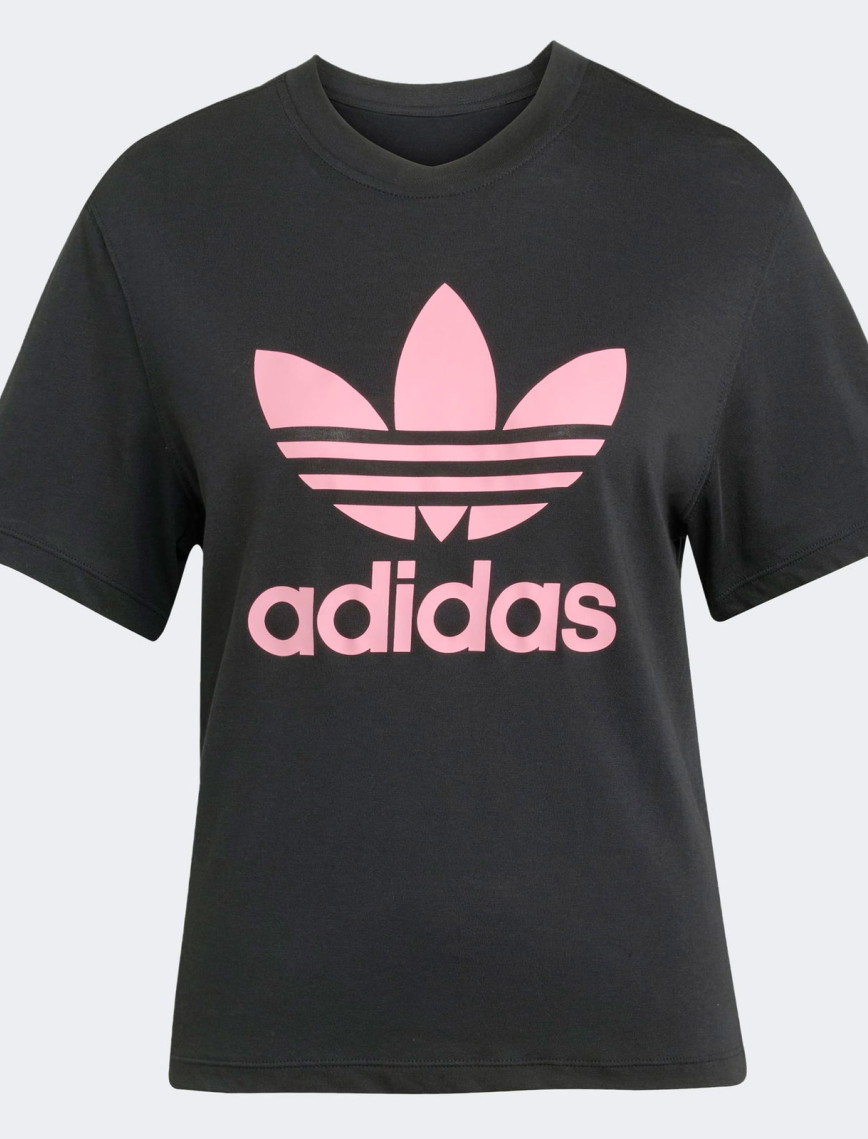adidas Trefoil Boxy Kadın Siyah T-Shirt adidas Trefoil Boxy Kadın Siyah T-Shirt