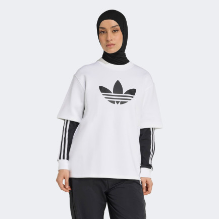 adidas Spacer Trefoil Kadın Beyaz T-Shirt adidas Spacer Trefoil Kadın Beyaz T-Shirt