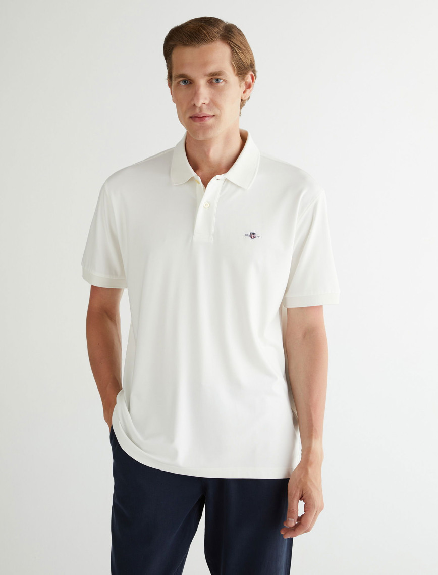 GANT Erkek Krem Relaxed Fit Polo GANT Erkek Krem Relaxed Fit Polo
