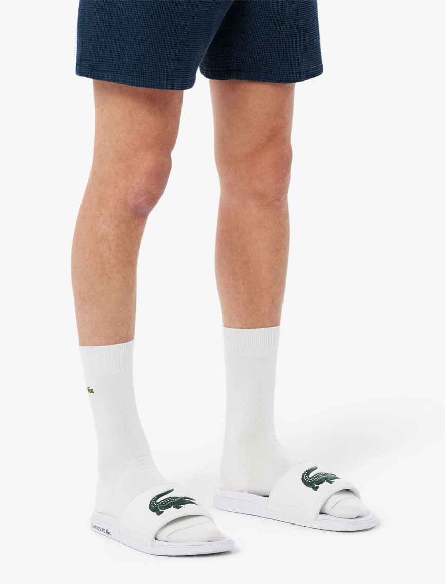 Lacoste Serve Slide Dual Erkek Beyaz Terlik Lacoste Serve Slide Dual Erkek Beyaz Terlik