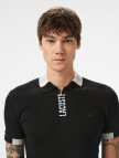 Lacoste Erkek Regular Fit Yarım Fermuarlı Baskılı Siyah Polo Lacoste Erkek Regular Fit Yarım Fermuarlı Baskılı Siyah Polo