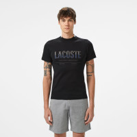 Lacoste Erkek Slim Fit Bisiklet Yaka Baskılı Siyah T-Shirt Lacoste Erkek Slim Fit Bisiklet Yaka Baskılı Siyah T-Shirt
