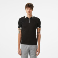 Lacoste Erkek Regular Fit Yarım Fermuarlı Baskılı Siyah Polo Lacoste Erkek Regular Fit Yarım Fermuarlı Baskılı Siyah Polo