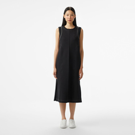 Lacoste Kadın Relaxed Fit Kolsuz Bisiklet Yaka Siyah Elbise Lacoste Kadın Relaxed Fit Kolsuz Bisiklet Yaka Siyah Elbise