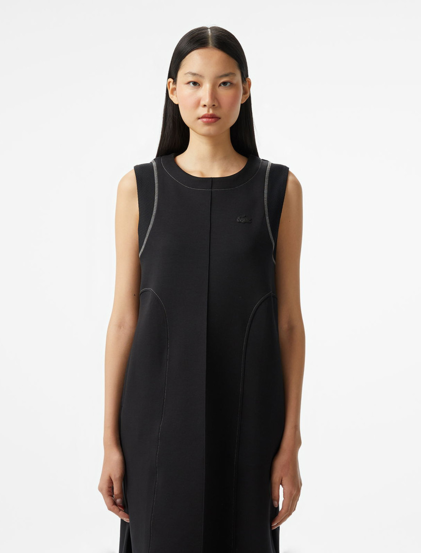 Lacoste Kadın Relaxed Fit Kolsuz Bisiklet Yaka Siyah Elbise Lacoste Kadın Relaxed Fit Kolsuz Bisiklet Yaka Siyah Elbise