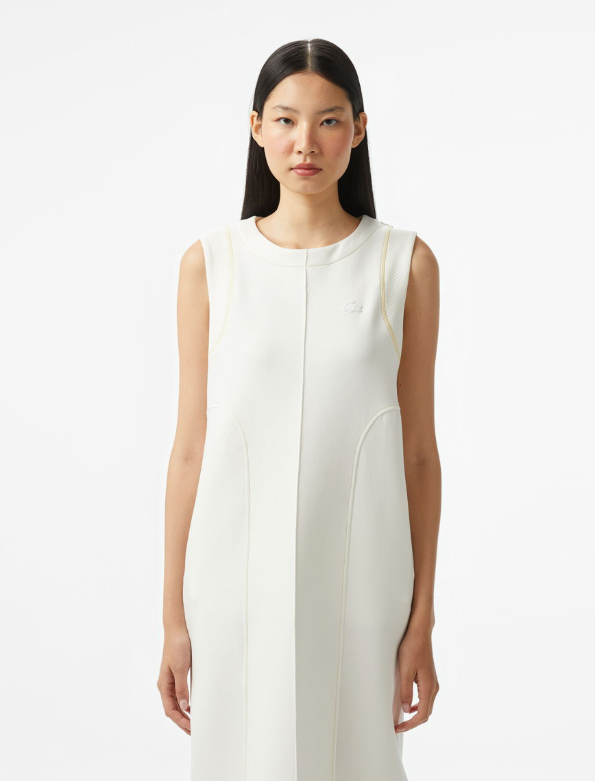 Lacoste Kadın Relaxed Fit Kolsuz Bisiklet Yaka Beyaz Elbise Lacoste Kadın Relaxed Fit Kolsuz Bisiklet Yaka Beyaz Elbise