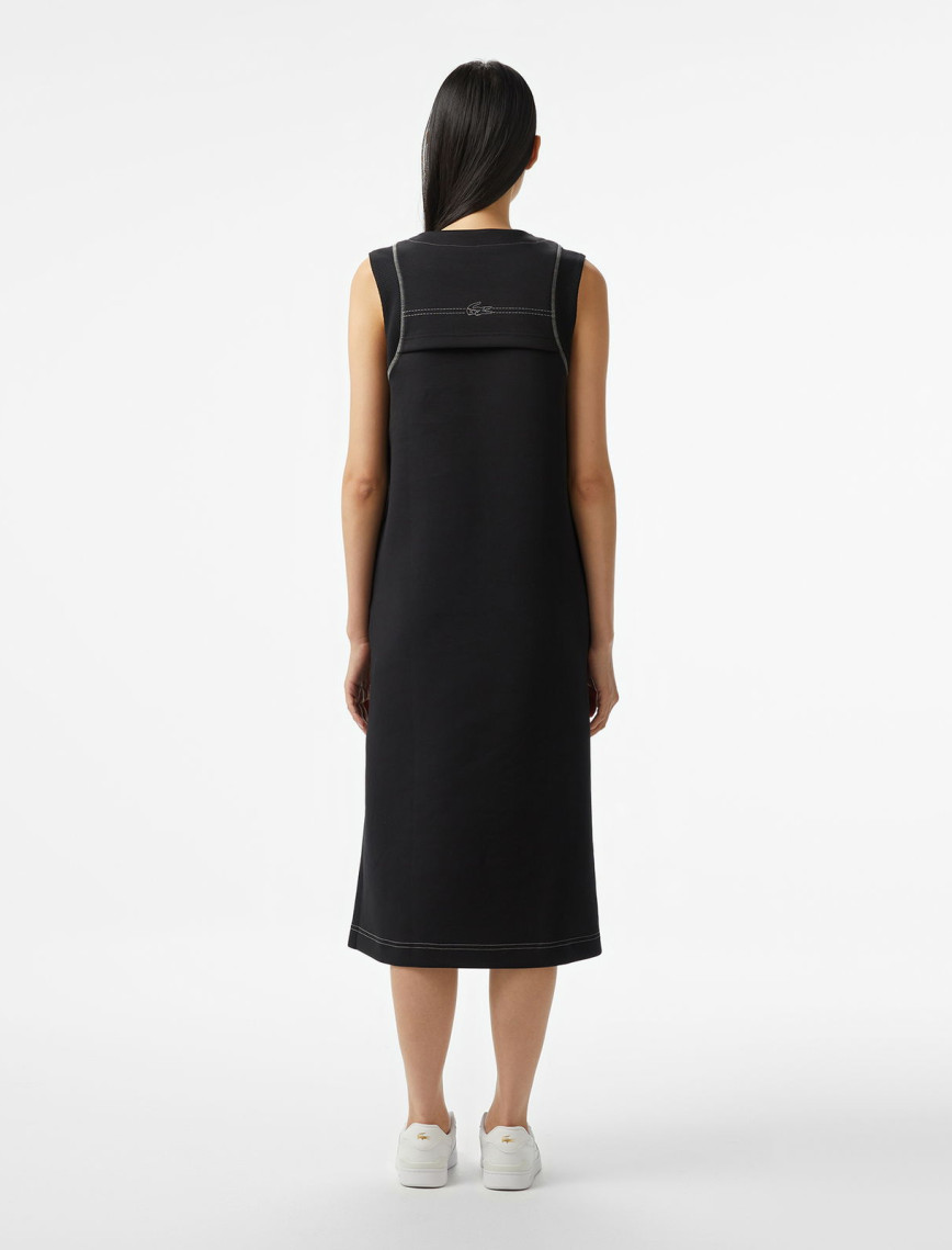 Lacoste Kadın Relaxed Fit Kolsuz Bisiklet Yaka Siyah Elbise Lacoste Kadın Relaxed Fit Kolsuz Bisiklet Yaka Siyah Elbise
