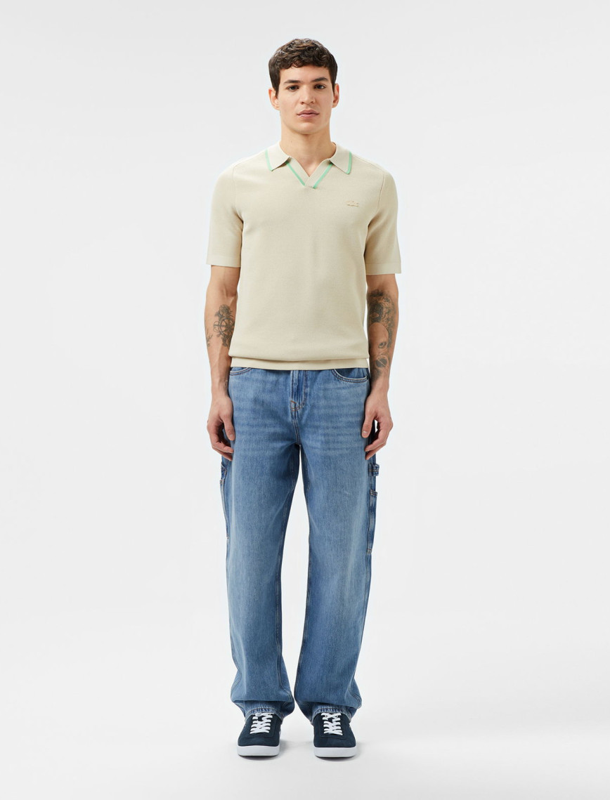 Lacoste Erkek Koyu Mavi Jean Pantolon Lacoste Erkek Koyu Mavi Jean Pantolon