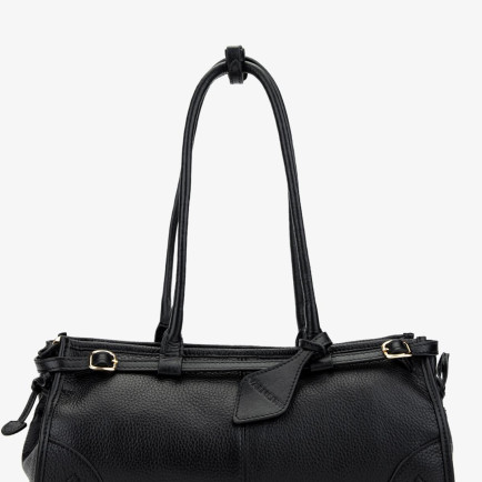 Valmenti Kadın Hakiki Deri Siyah Floter Kol Çantası