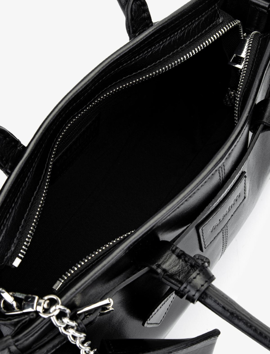 Valmenti Kadın Hakiki Deri Siyah Deri Kol Çantası Valmenti Kadın Hakiki Deri Siyah Deri Kol Çantası