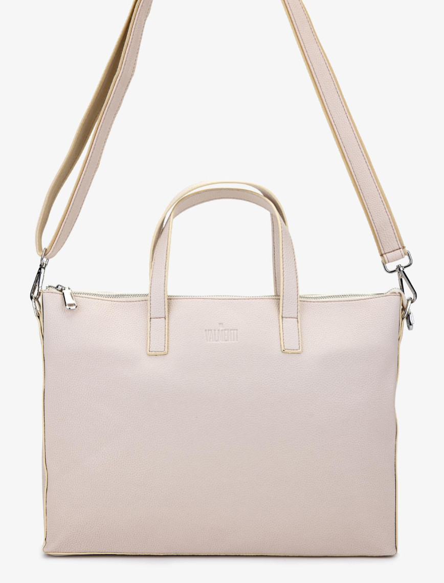 Valmenti Unisex Vegan/Deri Bej Evrak Çantası Valmenti Unisex Vegan/Deri Bej Evrak Çantası