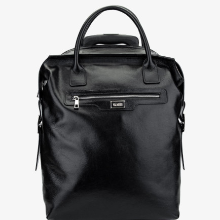 Valmenti Unisex Hakiki Deri Siyah Deri Valiz