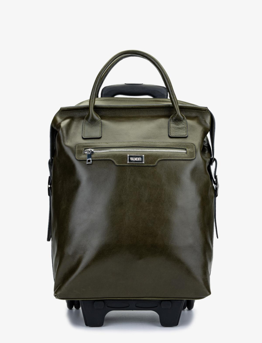 Valmenti Unisex Hakiki Deri Yeşil Valiz Valmenti Unisex Hakiki Deri Yeşil Valiz