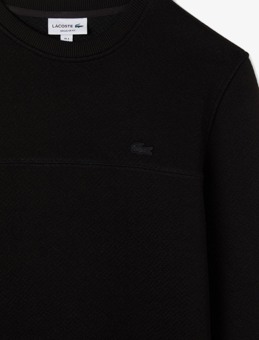 Lacoste Erkek Regular Fit Uzun Kollu Bisiklet Yaka Siyah T-Shirt