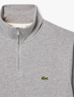 Lacoste Erkek Classic Fit Yarım Fermuarlı Gri Sweatshirt Lacoste Erkek Classic Fit Yarım Fermuarlı Gri Sweatshirt