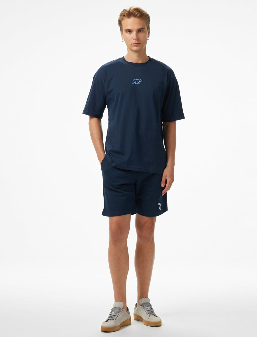 Ucla Sinclair Erkek Lacivert Bisiklet Yaka T-Shirt