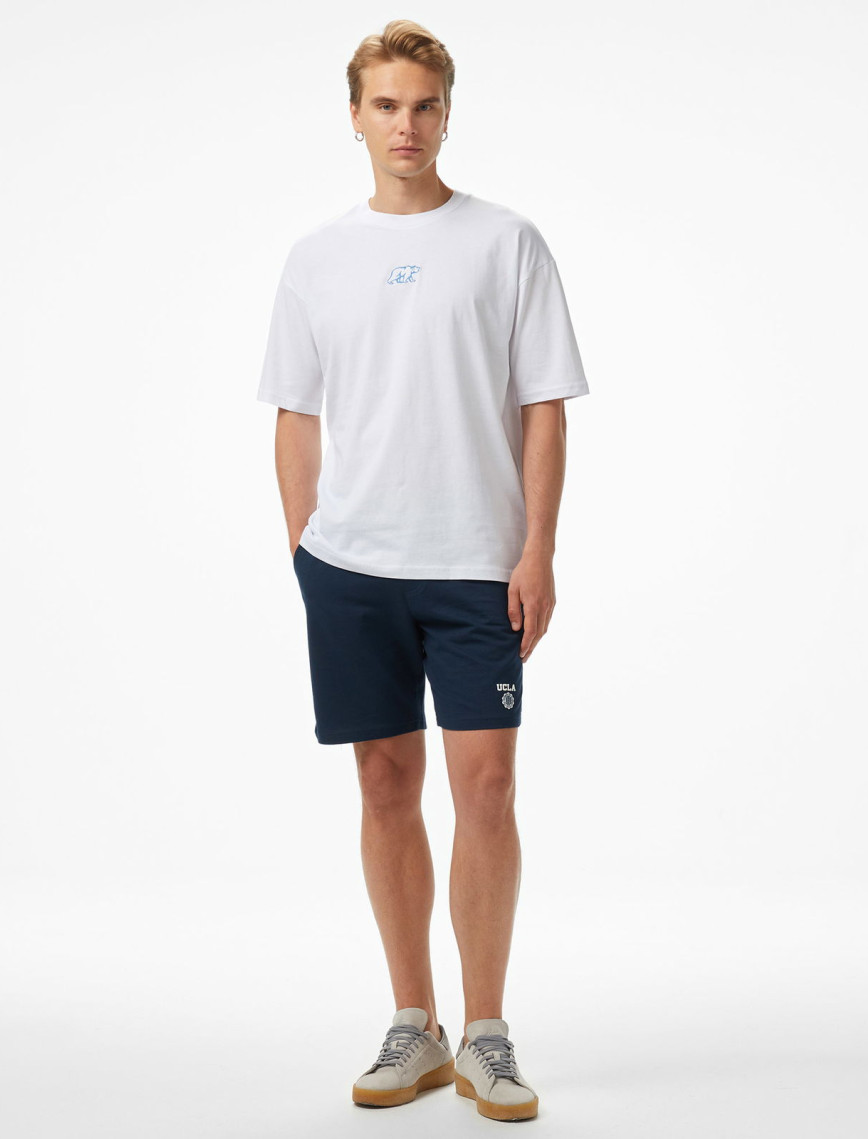 Ucla Sinclair Erkek Beyaz Bisiklet Yaka T-Shirt Ucla Sinclair Erkek Beyaz Bisiklet Yaka T-Shirt