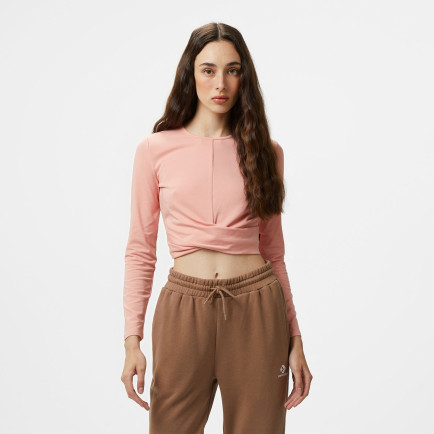 Converse Twist Front Kadın Uzun Kollu Pembe T-Shirt Converse Twist Front Kadın Uzun Kollu Pembe T-Shirt