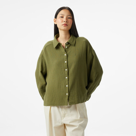 Nautica Kadın Yeşil Oversize Fit Gömlek