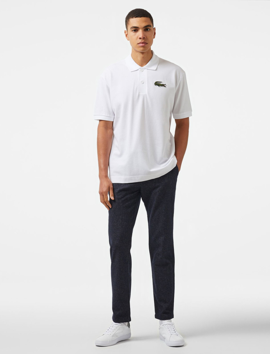 Lacoste Unisex Loose Fit Beyaz Polo Lacoste Unisex Loose Fit Beyaz Polo