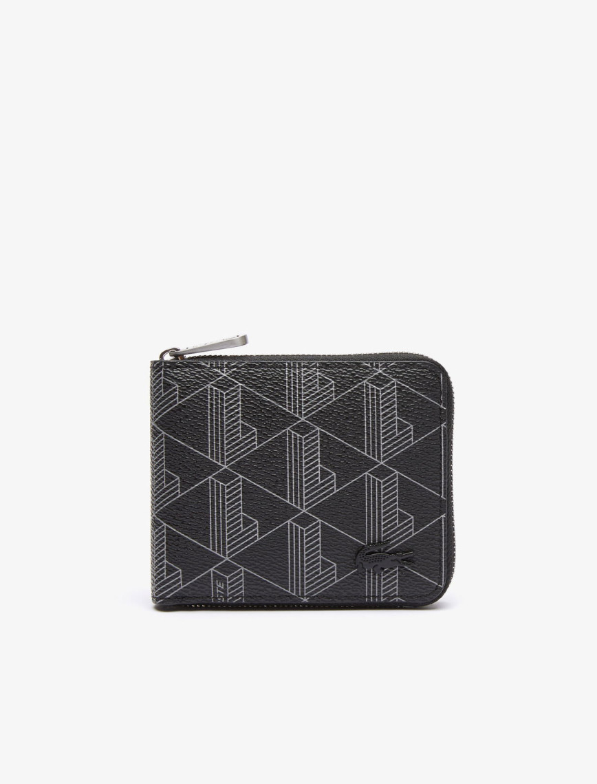Lacoste The Blend Erkek Monogram Siyah Cüzdan Lacoste The Blend Erkek Monogram Siyah Cüzdan