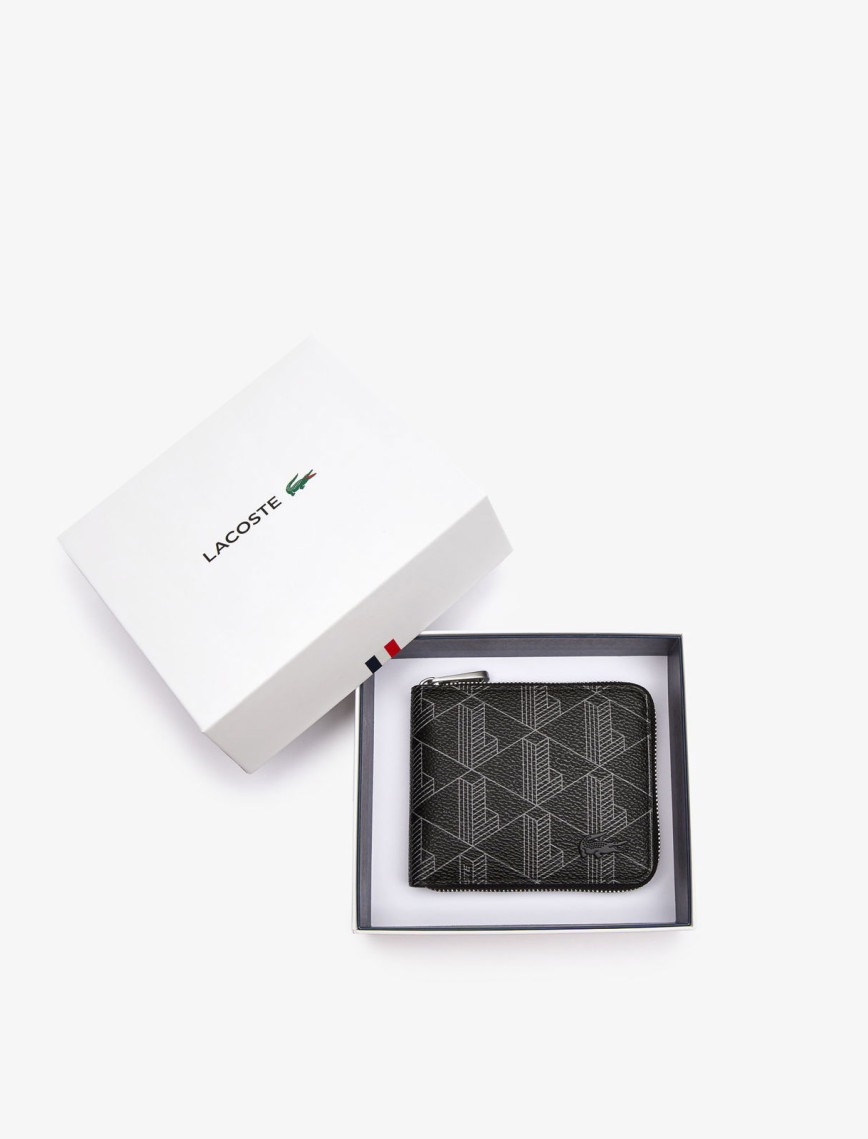 Lacoste The Blend Erkek Monogram Siyah Cüzdan Lacoste The Blend Erkek Monogram Siyah Cüzdan