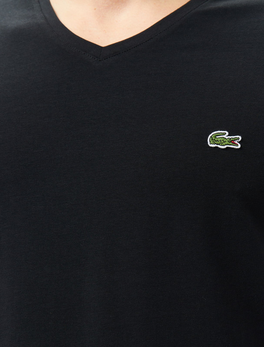 Lacoste Erkek Slim Fit V Yaka Siyah T-Shirt Lacoste Erkek Slim Fit V Yaka Siyah T-Shirt
